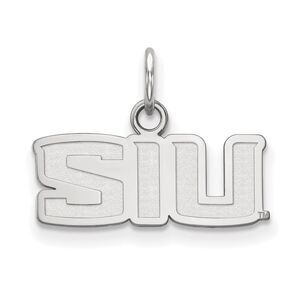 10k White Gold Southern Illinois U. XS (Tiny) 'SIU' Charm or Pendant